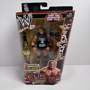 WWE Brock Lesnar Elite Flashback Ringside Exclusive Figure w/ Undisputed Title